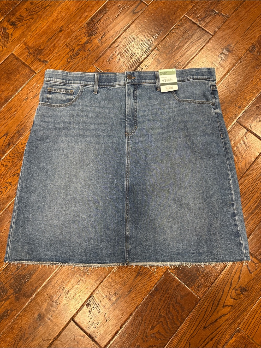 Terra & Sky Women’s Knee Length Classic Blue Denim Skirt Plus Size 22W NEW